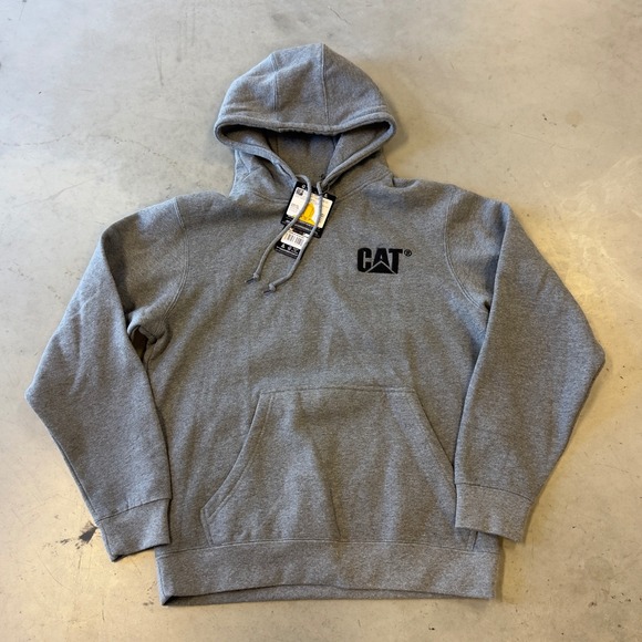 Caterpillar Other - Caterpillar CAT Mens Gray Logo Graphic Pullover Hoodie Sweatshirt Size Medium